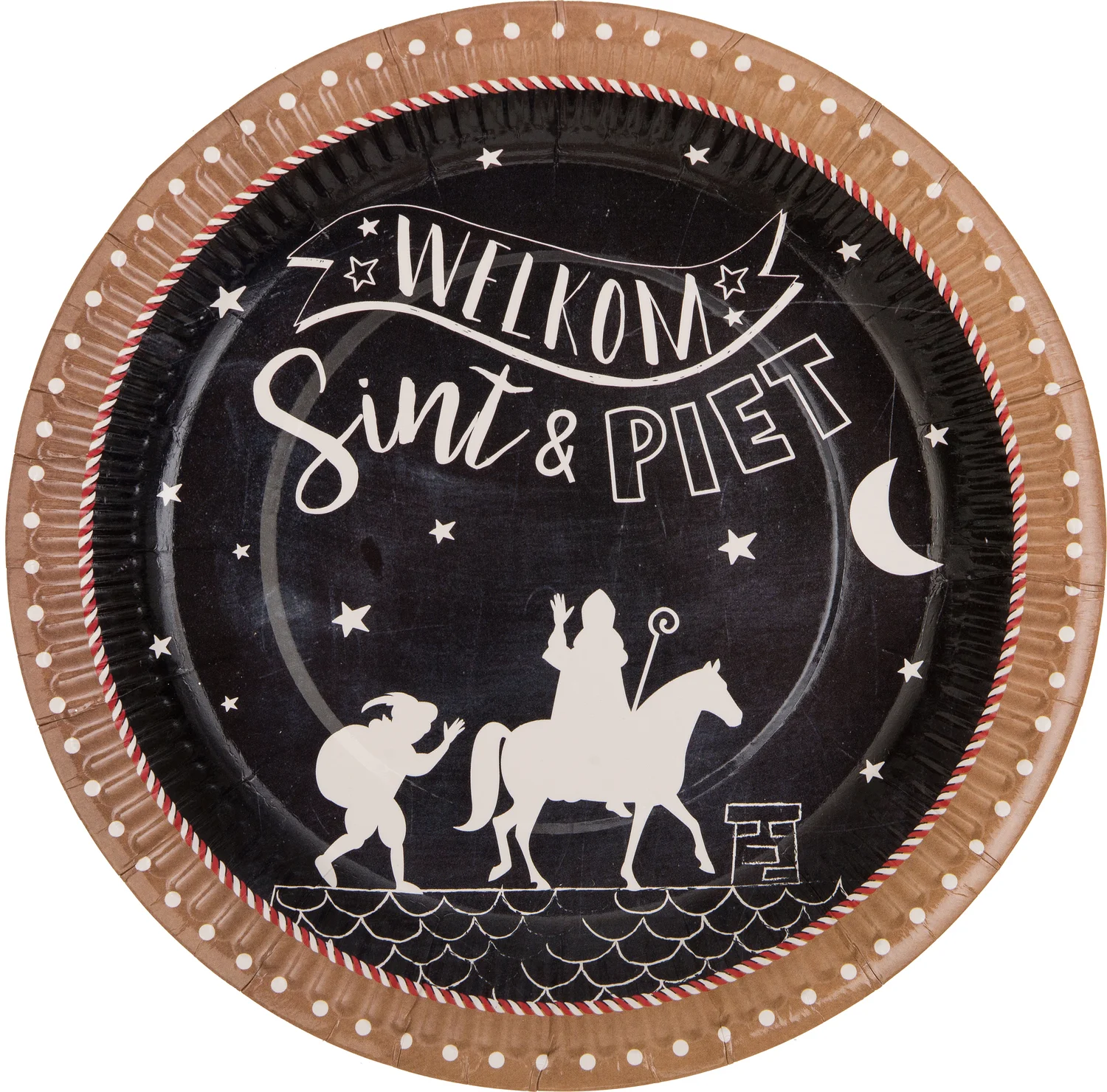 Sinterklaas bord D 17 cm 10 stuks