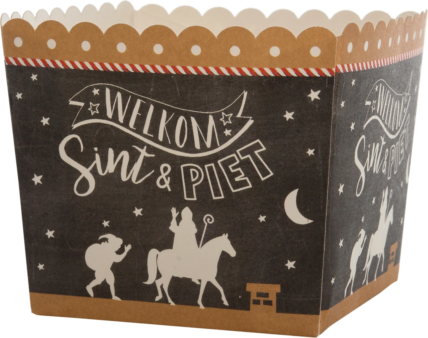 Sinterklaas bakjes 9 x 9 x 7 cm 4 stuks