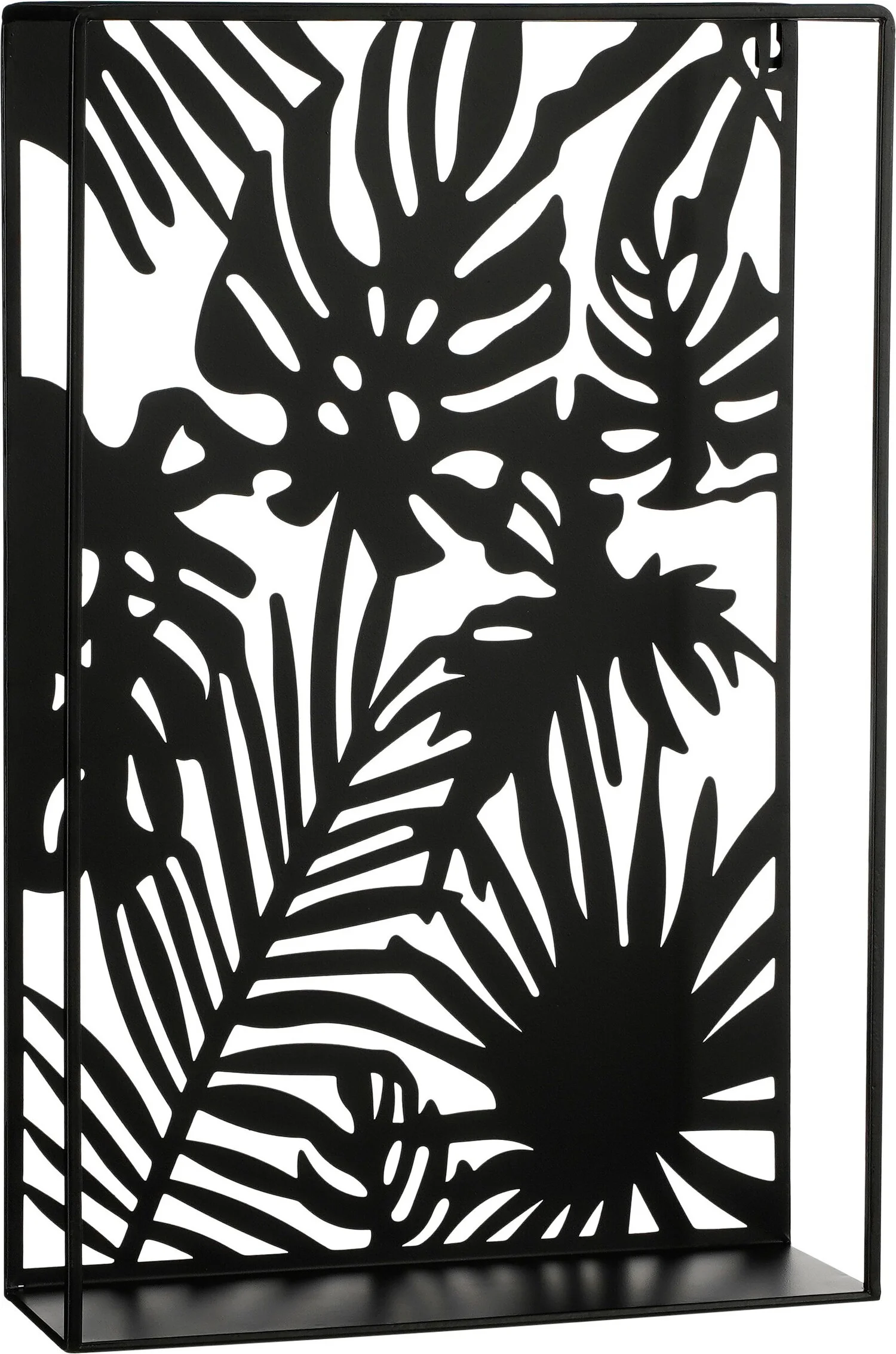 Mica Decorations tuin wanddecoratie zwart 38 x 12 x 58 cm