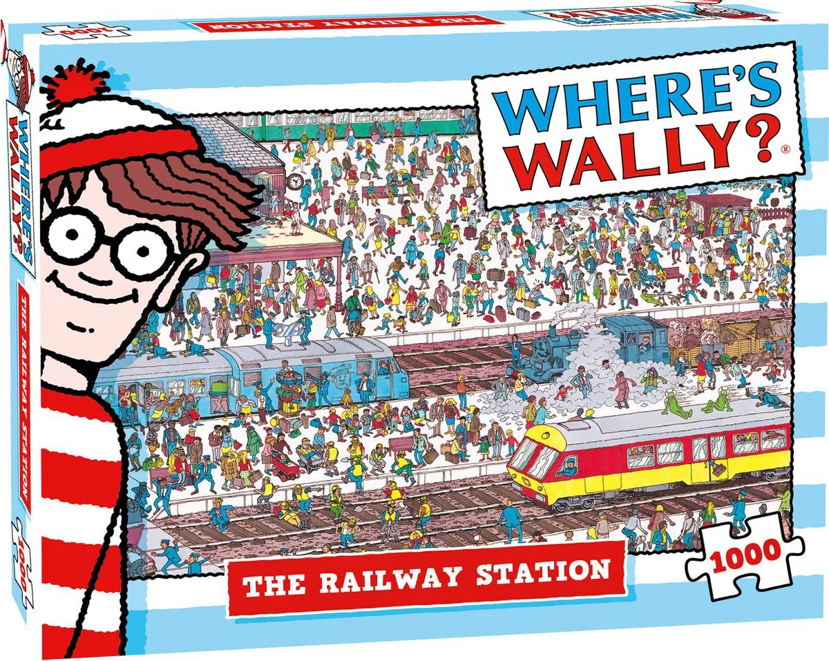 Plenty Gifts puzzel Where's Wally the railway station 48 x 68 cm 1000 stukjes