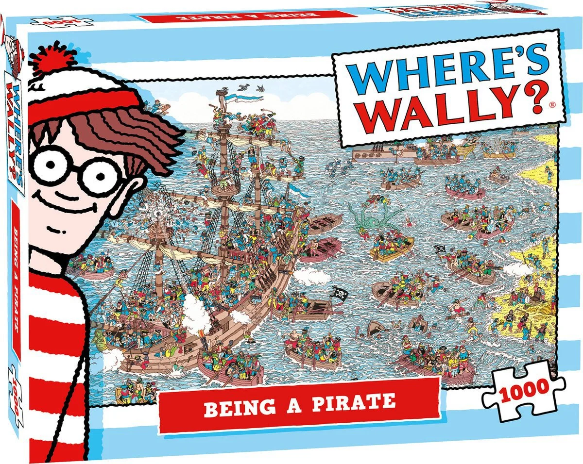 Plenty Gifts puzzel Where's Wally being a pirate 48 x 68 cm 1000 stukjes