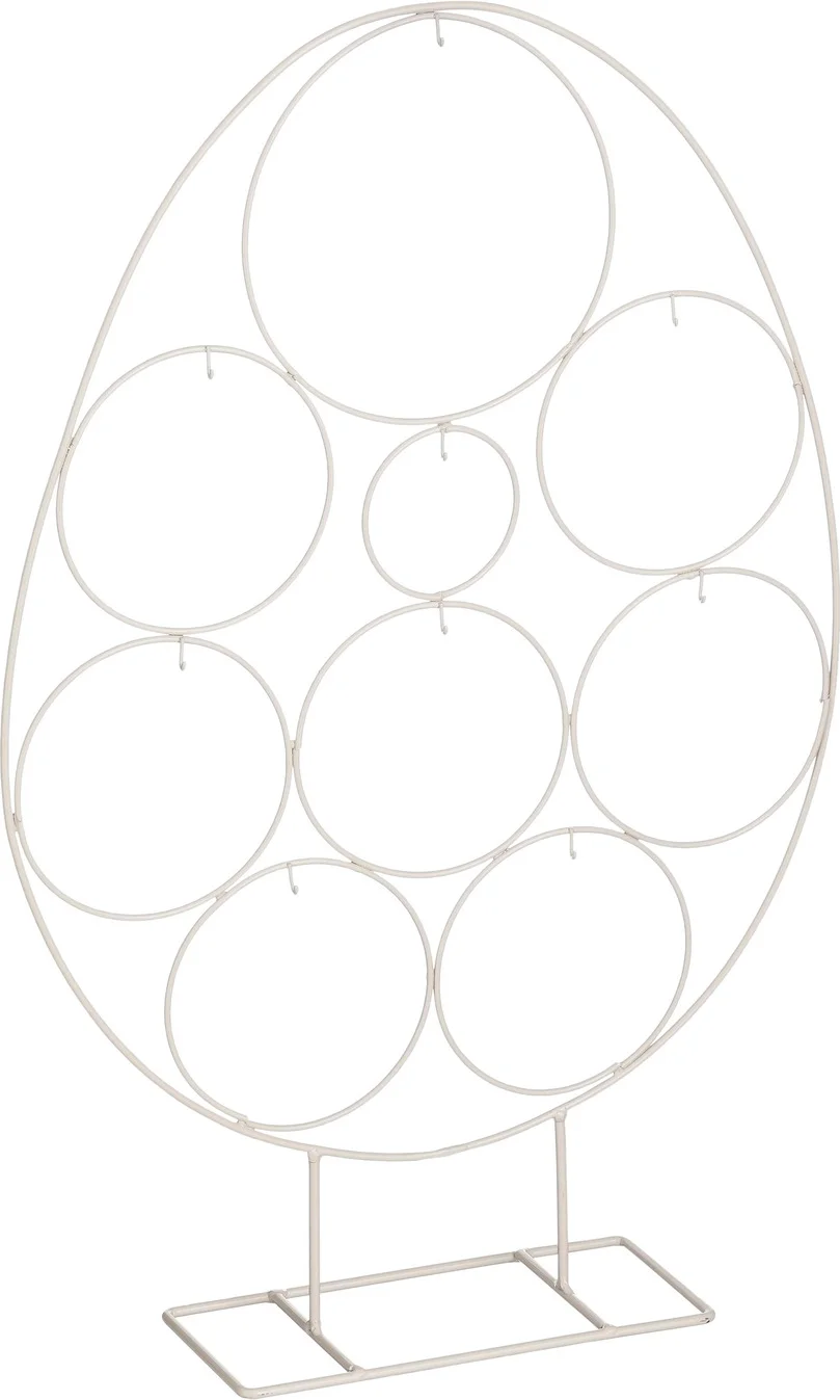 Mica Decorations paasdecoratie standaard wit 38 x 10 x 57,5 cm