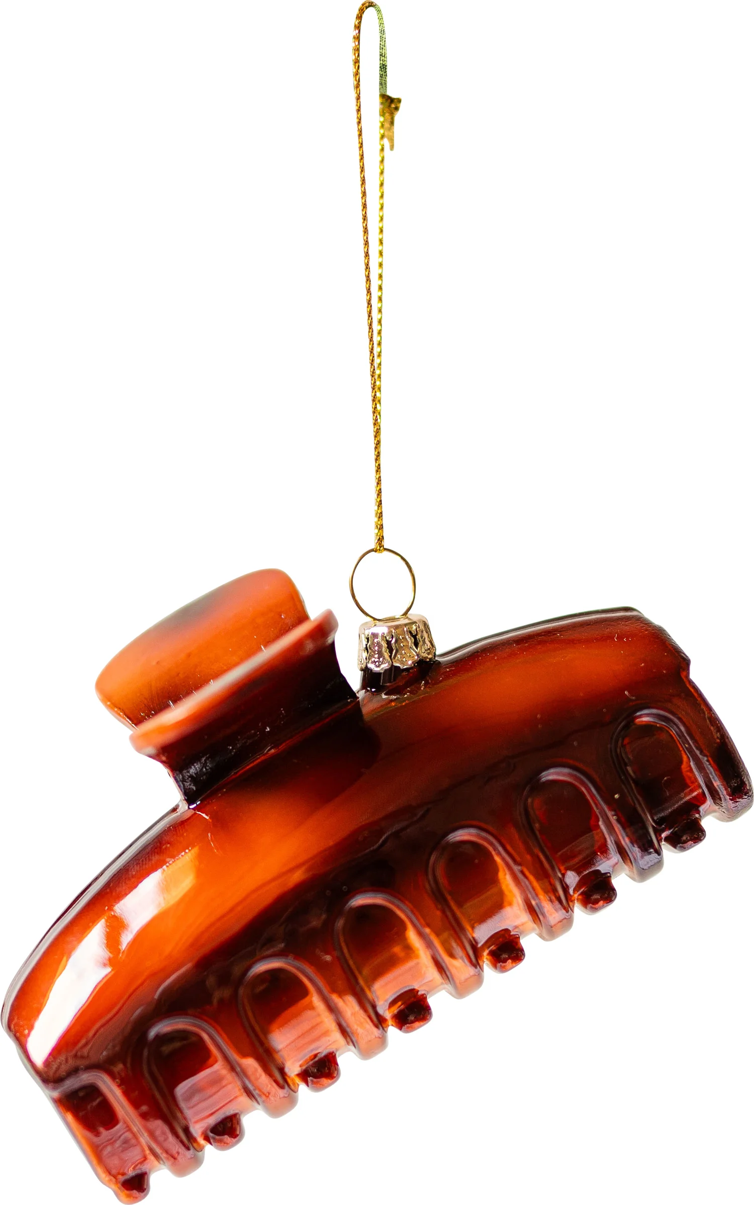 Yup in de Boom kerst ornament haarclip bruin 10 x 5,6 x 3 cm