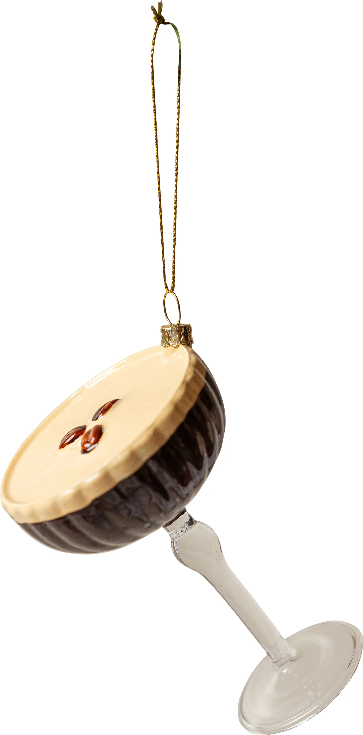 Yup in de Boom kerst ornament espresso martini bruin 10 x 7,2 x 7,2 cm