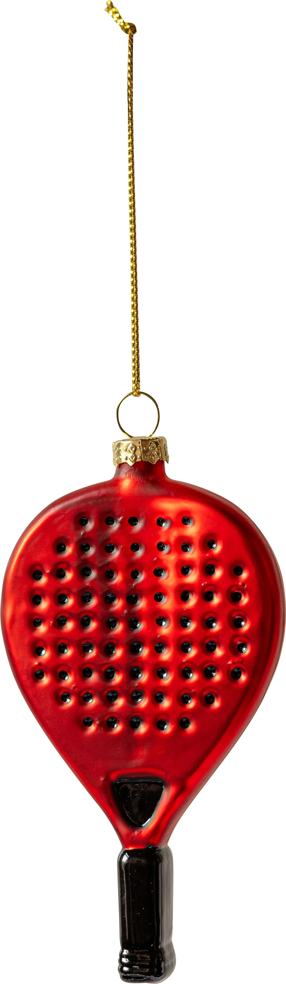 Yup in de Boom kerst ornament padelracket rood 10 x 5,6 x 1 cm