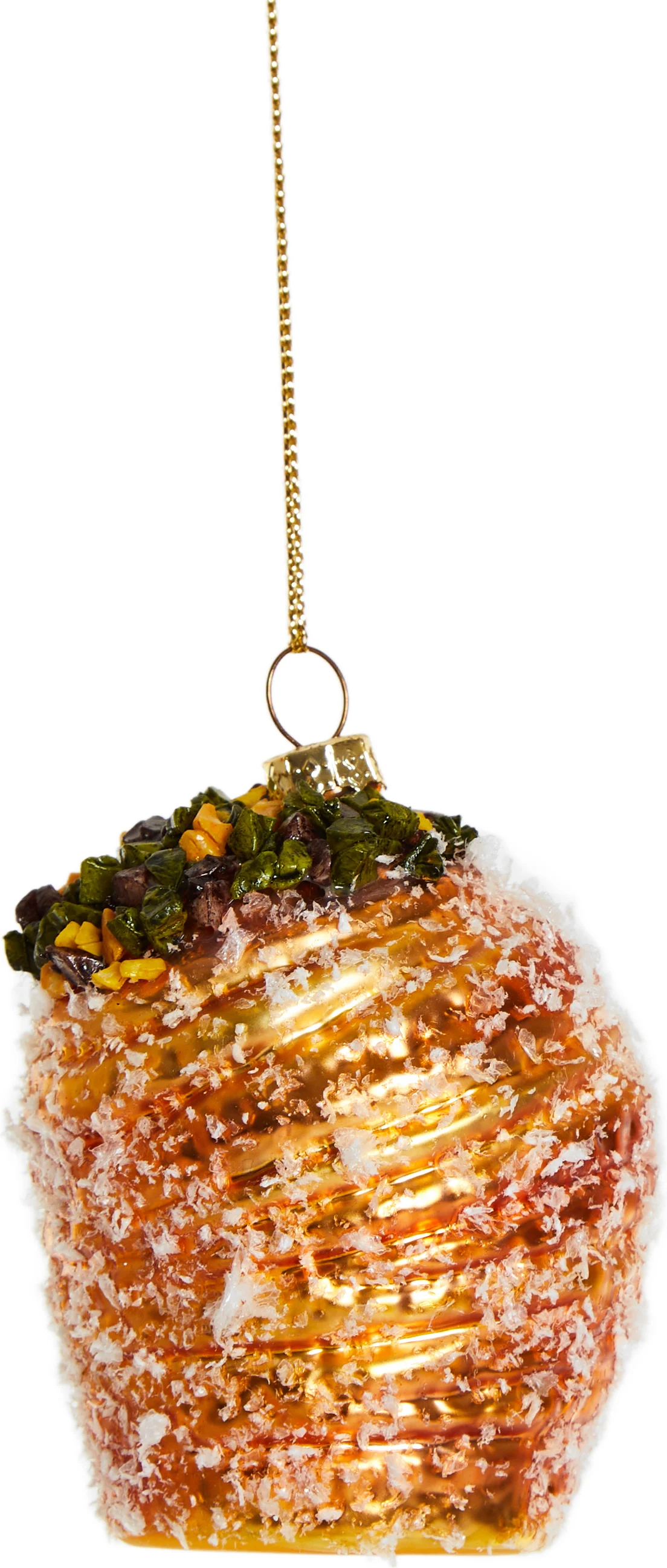 Yup in de Boom kerst ornament cruffin bruin 8 x 5 x 7 cm