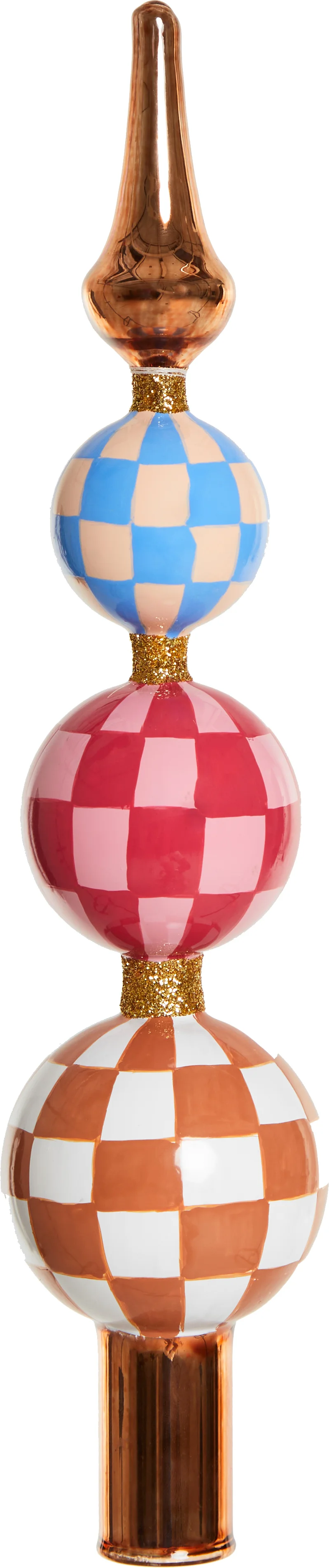 Yup in de Boom piek ruiten roze / oranje 6 x 6 x 30 cm
