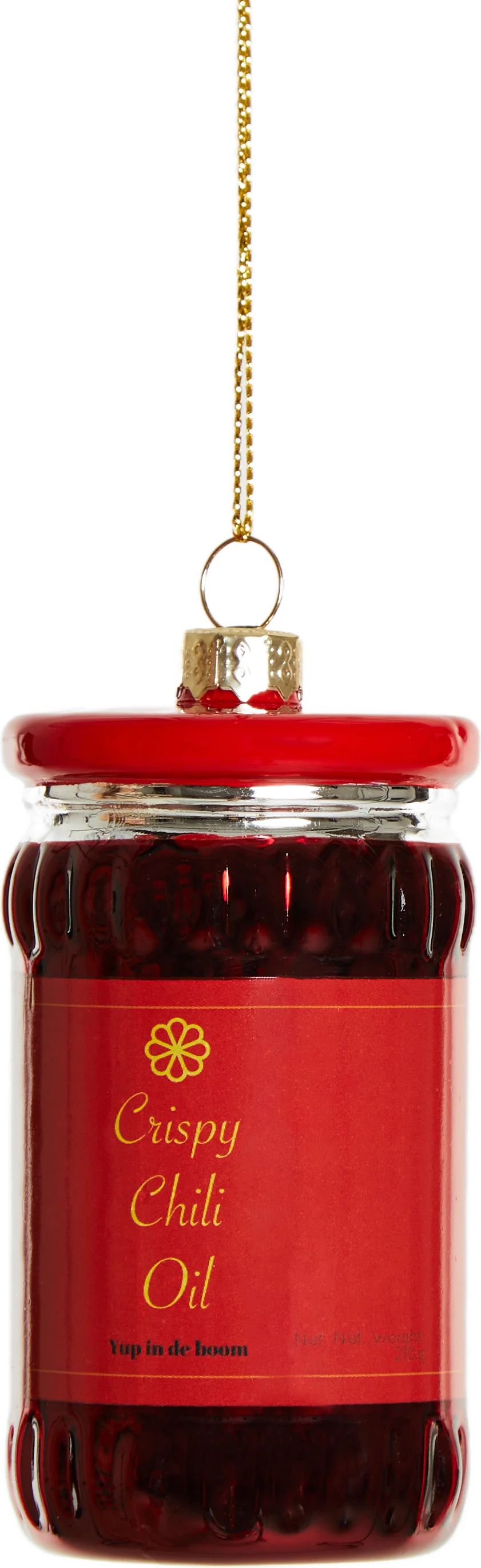 Yup in de Boom kerst ornament chili olie rood 5 x 5 x 9 cm