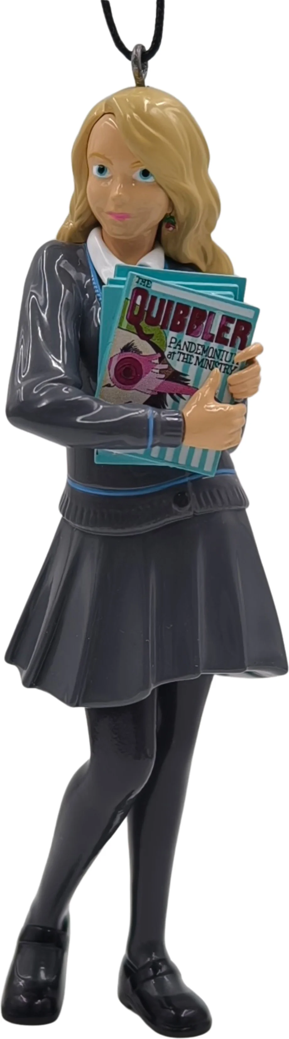 Warner Bros kerst ornament Harry Potter luna lovegood grijs 3,5 x 3 x 10 cm