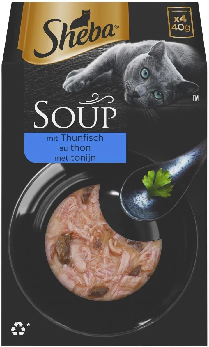 Sheba kattensnack soep tonijn 40 g 4 stuks